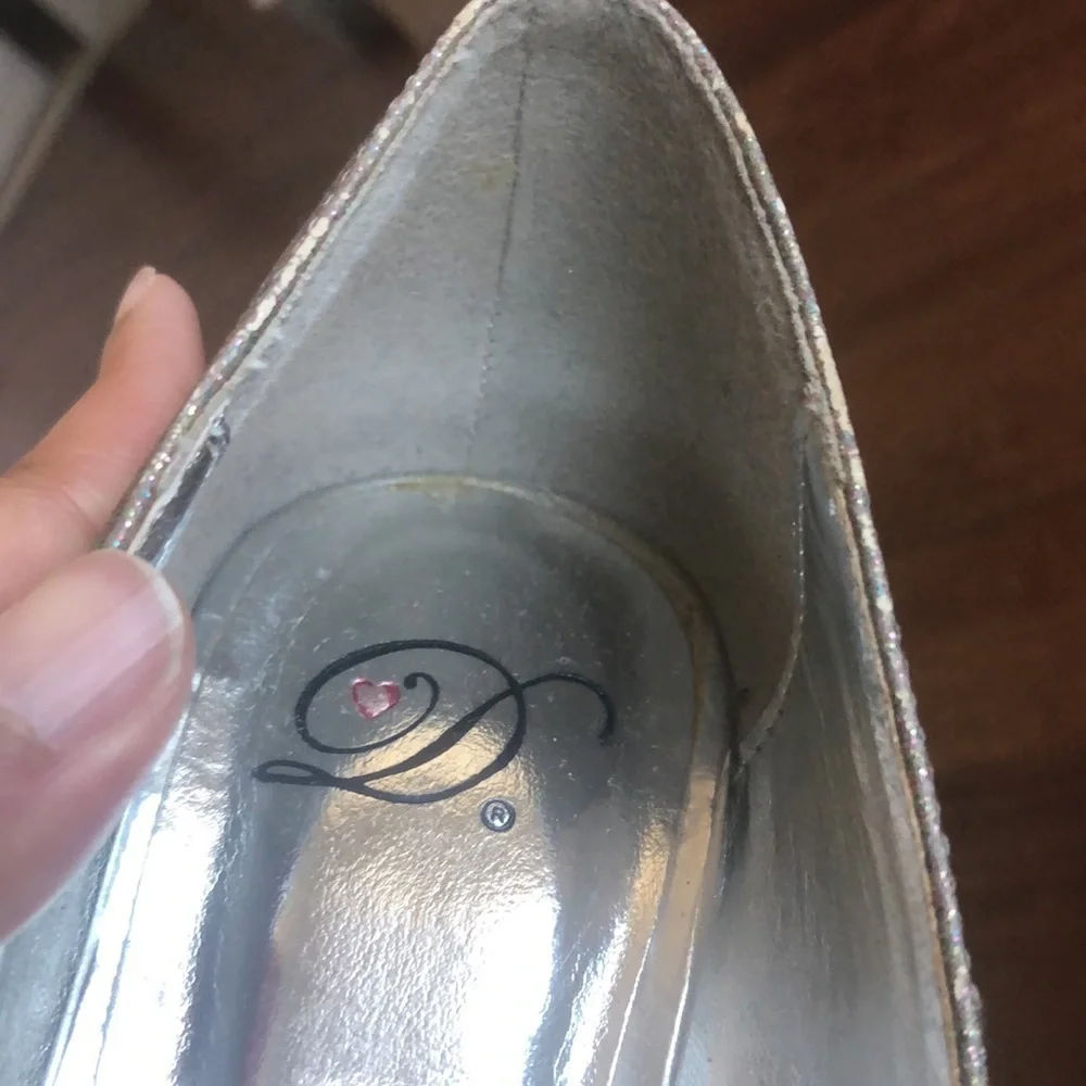Glitter prom heels formal party wear size 8.5